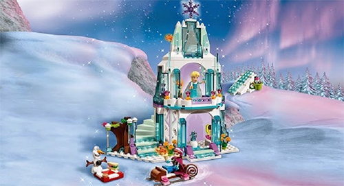 Bộ lego xếp hình Lâu đài Frozen Nữ hoàng băng giá Elsa