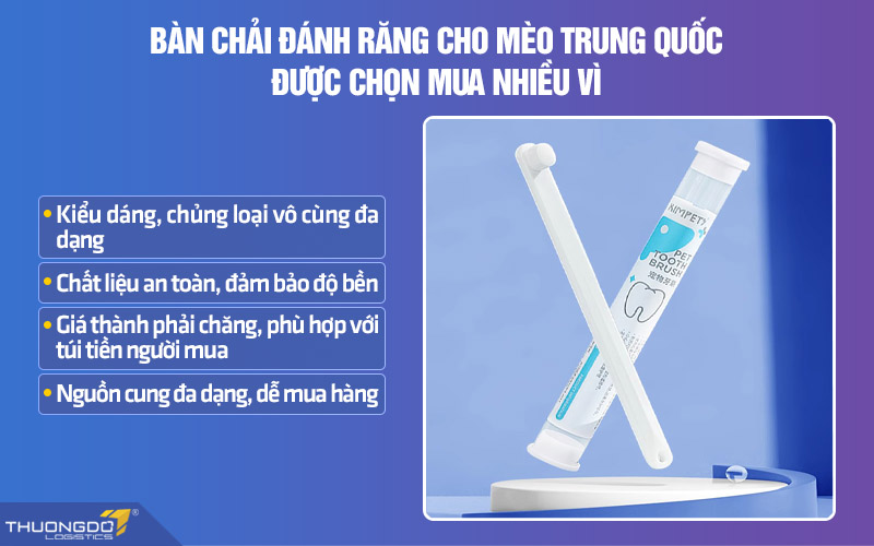 Lý do bàn chải đánh răng cho mèo nội địa Trung được chọn mua nhiều