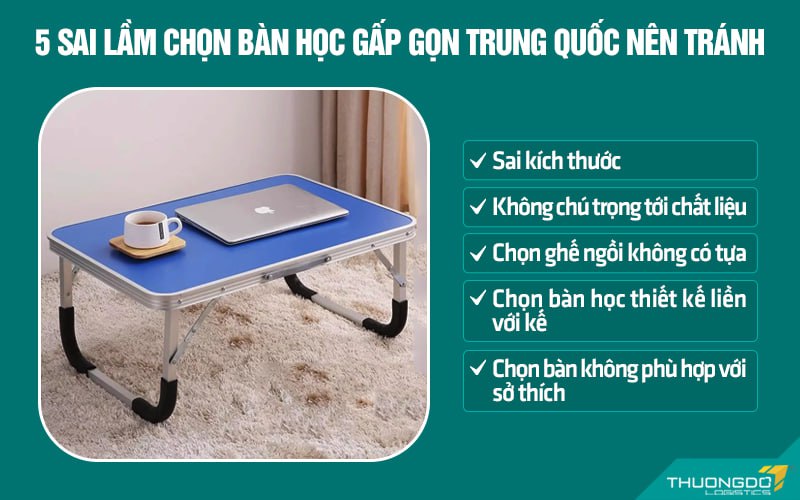 5 sai lầm chọn bàn học gấp gọn Trung Quốc nên tránh