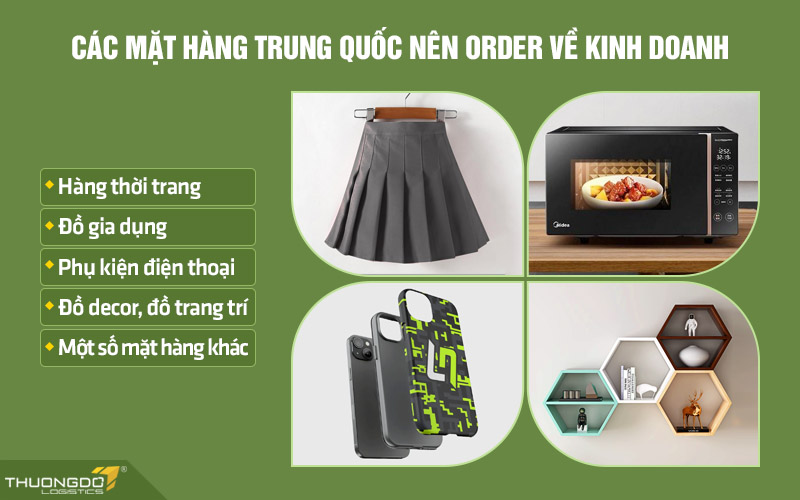 Các mặt hàng nội địa Trung nên order về kinh doanh