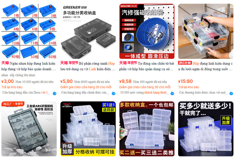 10+ link shop hộp đựng ốc vít nội địa Trung Quốc uy tín không nên bỏ qua