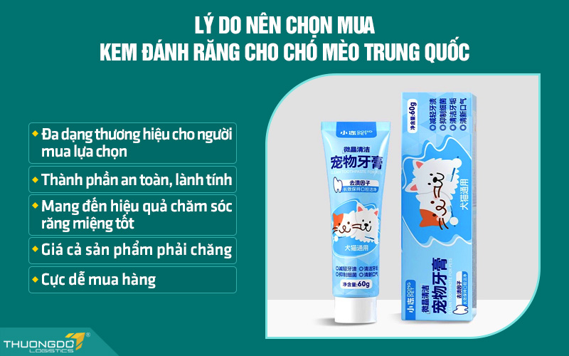 Một số lý do nên chọn mua kem đánh răng cho chó Trung Quốc