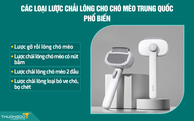 Một số loại lược chải lông cho chó mèo nội địa Trung được chọn mua nhiều