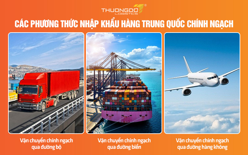 Các phương thức vận chuyển hàng Trung Quốc chính ngạch