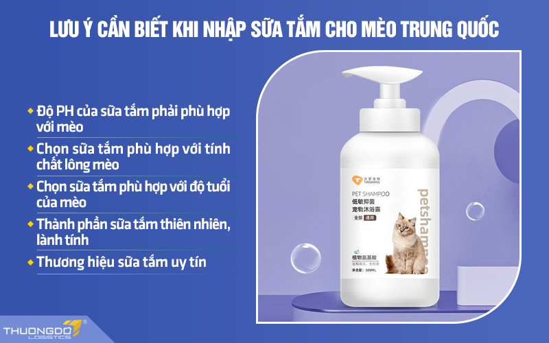 Một số lưu ý cần biết khi chọn mua sữa tắm cho mèo nội địa Trung