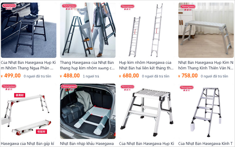 Các link shop thang nhôm bàn Trung Quốc trên sàn TMĐT 1688, Taobao,…