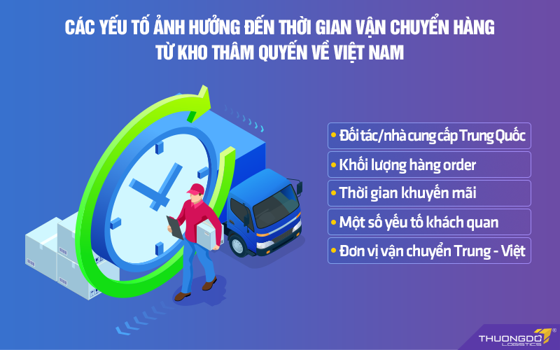 Các yếu tố ảnh hưởng đến thời gian vận chuyển hàng từ Thâm Quyến về Việt Nam
